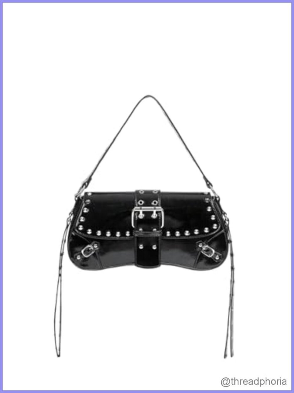 Verdusa Y2K Mini Goth Punk Faux Leather Studded Shoulder Bag Purse